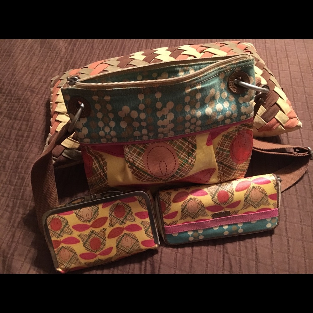 Vintage Fossil Handbag Set